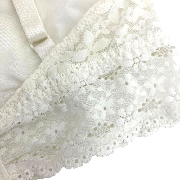 Wacoal Halo Lace Floral Wire-Free Bralette Soft Cup Adjustable Straps Sand 38 - Picture 10 of 16